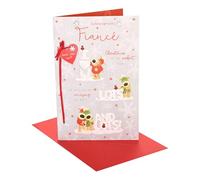 Boofle Carte de Noël pour fiancé | Cadeaux de Noël | Lui, garçons, hommes | Design mignon | Avec enveloppe | 25,4 x 16,5 cm