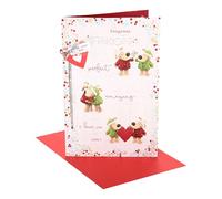 Boofle Carte de Noël pour fiancée | Cadeaux de Noël | Elle, fille, femme | Design mignon | Avec enveloppe | 25,4 x 16,5 cm