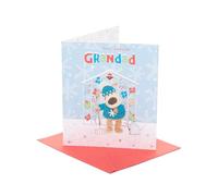 Boofle Carte de Noël pour grand-père | Cadeaux de Noël | Lui, garçons, hommes | Design mignon | Avec enveloppe | 18,4 x 15,9 cm