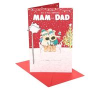 Boofle Carte de Noël pour maman et papa | Cadeaux de Noël | Elle/lui | Design mignon | Avec enveloppe | 25,4 x 16,5 cm
