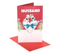 Boofle Carte de Noël pour mari | Cadeaux de Noël | Lui, garçons, hommes | Design mignon | Avec enveloppe | 22,9 x 14,9 cm