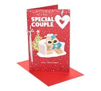 Boofle Carte de Noël pour un couple spécial | Cadeaux de Noël | Elle/Lui | Design mignon | Avec enveloppe | 25,4 x 16,5 cm