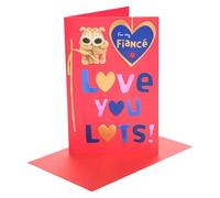 Boofle | Carte de Saint-Valentin pour fiancé | I Love You Presents | Her/Lui | Design mignon | Avec enveloppe | 16,5 x 25,4 cm
