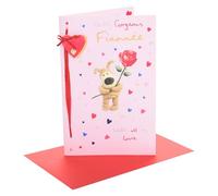 Boofle Carte de Saint-Valentin pour fiancée | I Love You Presents | Pour elle, filles, femmes | Design mignon | Avec enveloppe | 16,5 x 25,4 cm
