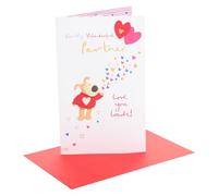 Boofle | Carte de Saint-Valentin pour partenaire | I Love You Presents | Her/Him | Design mignon | Avec enveloppe | 14,9 x 22,9 cm