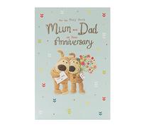 Boofle Jolie carte d'anniversaire de mariage pour maman et papa - Carte d'anniversaire de mariage pour les parents, multicolore, 149 mm x 229 mm