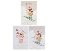 Boofle Lot de 8 cartes de Noël pour lui/elle/ami - 2 motifs mignons
