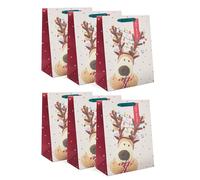 Boofle Multipack de 6 grands sacs cadeaux pour lui/elle/ami- pour Noël - design mignon