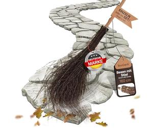 BOOGARDI Balai Bouleau, 160 x 25 cm, avec manche, marron