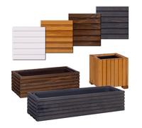 BooGardi Blumenkasten En Bois Bain Imprégné Kiefer Anthracite/Pots à Fleurs