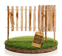 BOOGARDI Bordure de jardin en bois · Mini clôture en 6 tailles · Clôture ganivelle 35 cm de hauteur x 300 cm de longueur (espacement 3-4 cm) · Bordure de parterre à piquer · Petite clôture de jardin