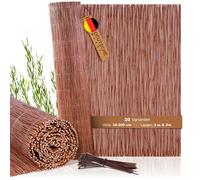 Boogardi Canisses en osier - 20 tailles - Clôture en osier 40 cm de haut x 300 cm de long - Brise-vue pour balcon, revêtement de balcon, protection pour jardin, clôture en bois pour balcon