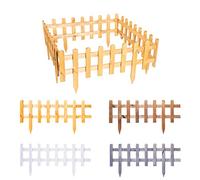 BooGardi Clôture en bois marron clair 20 x 93,5 cm · Lot de 4 dans de nombreuses tailles/couleurs · Bordure de parterre pour parterres de fleurs/légumes · Clôture avant jardin · Bordure de pelouse