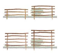 BooGardi Kit de clôture à lattes avec poteaux - Hauteur 90 cm x largeur 160 cm - 4 hauteurs / 10 largeurs - Clôture de jardin - Clôture en bois de noisetier - Élément de clôture rustique