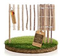 BOOGARDI Mini clôture de jardin en bois · clôture ganivelle en 6 tailles · bordure de parterre hauteur 35 cm x longueur 300 cm (espacement 7-9cm) · clôture à piquer pour massif · petite clôture