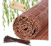 BooGardi Natte en osier en 20 tailles avec serre-câbles - 40 x 300 cm - Revêtement de balcon en bois de saule - Brise-vue pour jardin, balcon et terrasse - Brise-vue naturelle