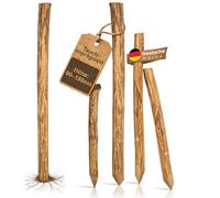 BooGardi Piquet de clôture en noisetier imprégné - Longueur : 150 cm - Plusieurs tailles - Poteaux ronds en bois pointus - Poteaux en lattis pour clôture en lattis - Piquets d'arbres