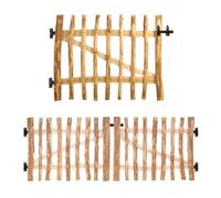 BOOGARDI Portillon de jardin en bois DIY, portail ganivelle en 168 dimensions, 1 vantail ou 2 vantaux, largeur 120 cm x hauteur 100 cm, espacement 3-5 cm