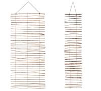 BooGardi Tuteur en noisette avec fil de fer - 2 tailles au choix - 50 x 200 cm - Espacement : 3-5 cm - Treillis brise-vue - Treillis mural idéal pour balcon, jardin et terrasse - Aide à l'escalade