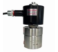 BOOGHIGC Électrovanne d'eau haute pression 400 bar 40 MPa 2 voies orifice 6 mm SS304 DN6 normalement fermé (45661,G-DC48V)