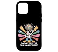 Boogie Till the Cows Come Home Rétro Disco Cow Funny Coque pour iPhone 12/12 Pro