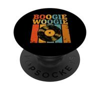 Boogie Woogie Vibes With Retro Record Design PopSockets PopGrip Adhésif
