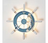 BOOHR Nautique Marine Gouvernail Plafonnier Applique Pirate Marin Marine Navire Ajuster Navire De Guerre Volant Vitesse Lampe LED Filet De Pêche Corde De Chanvre Décor Pour Enfant Restaurant Ferme Hôt