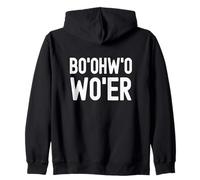 Bo'Ohw'O Wo'er Wa'er Meme Bouteille d'eau en Accent Britannique Sweat à Capuche