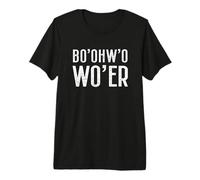 Bo'Ohw'O Wo'er Wa'er Meme Bouteille d'eau en Accent Britannique T-Shirt Haut de Gamme