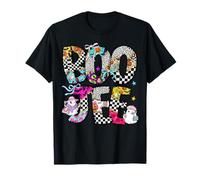BooJee Boo JEE Halloween Ghosts Preppy Coquette Nœud à Carreaux T-Shirt