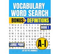 Book 1 VOCABULARY WORD SEARCH: Alphabets A To I with Definitions
