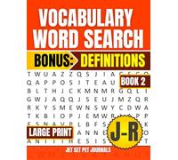 Book 2 VOCABULARY WORD SEARCH: Alphabets J to R with Definitions
