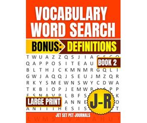 Book 2 VOCABULARY WORD SEARCH: Alphabets J to R with Definitions