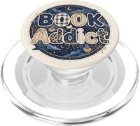 Book Addict Reading Librarian Celestial Cozy Moon Bookish PopSockets PopGrip pour MagSafe