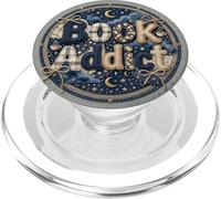 Book Addict Reading Librarian Celestial Cozy Moon Bookish PopSockets PopGrip pour MagSafe