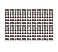 Book Binding Screws Brass 9x6.5mm | 200 Sets Round Flat Head Metal Rivets for Leather Craft/DIY Projects/Photo Albums | Chicago Screws with Protective Coating (Argent Noir)