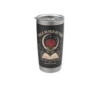Book Club Reading Reader Book Lover Littérature Rose Moon Gobelet isotherme en acier inoxydable double paroi