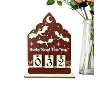 Book Counter - Reading Goal Display Decor | Book Counter Sign,Suitable For B́ook Lovers And Families | Beautiful Design Helps You Easily Record Every B̀ook You Read.