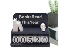 Book Counter Sign, Books Read This Year Sign | Bookshelf Counter Bookish Decor For Library Women Men Readers Teachers Writers
