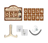 Book Counter - Wall Mount Decorative Tool, Up To 999 Reading Sign, Etched Number Tracking, Heavy-Duty Acrylic Craftsmanship, Home & Kitchen Decor, Aesthetic White For Library