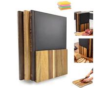 Book Cutting Board Set, Cutting Board Book Set, Chopping Boards Sets of 3 with Stand, For the Books Loving Chef, Fruits, Vegetables, Meat, Fish, Cheese and Bread (1pcs)