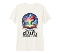 Book Dragon Escaping Reality One Page at a Time Fantasy Era T-Shirt Haut de Gamme