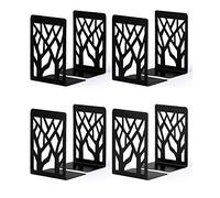 Book Ends, Bookends, Book Ends for Shelves, Bookends for Shelves, Bookend, Book Ends for Heavy Books, Book Shelf Holder Home Decorative, Metal Bookends Black 4 Pair, Bookend Supports, Book Stoppers