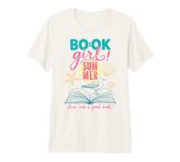 Book Girl Summer Beach Reads Bookish Reader Book Lover T-Shirt Haut de Gamme