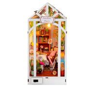 Book House Kit - Dee CASA Dee Kit Livres Miniatures | Serre-Livres Miniatures en Bois | Book Houses Mini Serre en Bois | Puzzle Décoratif pour Chambre, Tiroir, Étagère