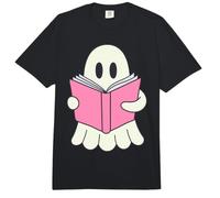Book Lover Ghost Reading Bookworm Spooky Season Reader Comfort Colors Adult Heavyweight T-Shirt