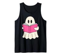 Book Lover Ghost Reading Bookworm Spooky Season Reader Débardeur