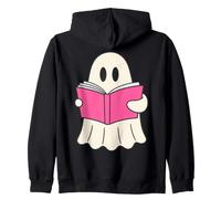 Book Lover Ghost Reading Bookworm Spooky Season Reader Sweat à Capuche