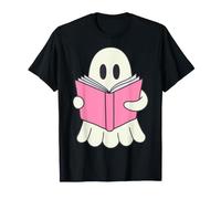 Book Lover Ghost Reading Bookworm Spooky Season Reader T-Shirt