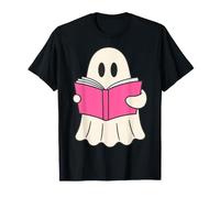 Book Lover Ghost Reading Bookworm Spooky Season Reader T-Shirt